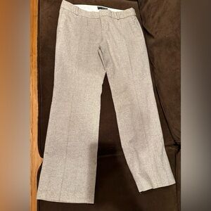 Banana Republic Tan Light Straight Wide Leg Low Rise Wool  Dress Pants Sz 8P